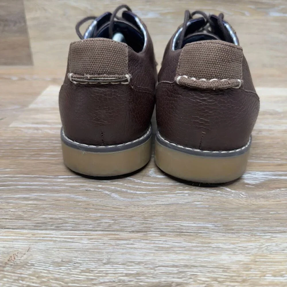 Sperry Newman Ox Tumbled Brown Leather Oxford Shoes Men's Size 13